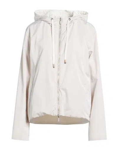 Peserico Woman Jacket Ivory Size 6 Polyester In White