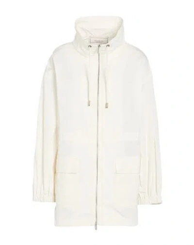 Peserico Woman Jacket Ivory Size 6 Polyester In White