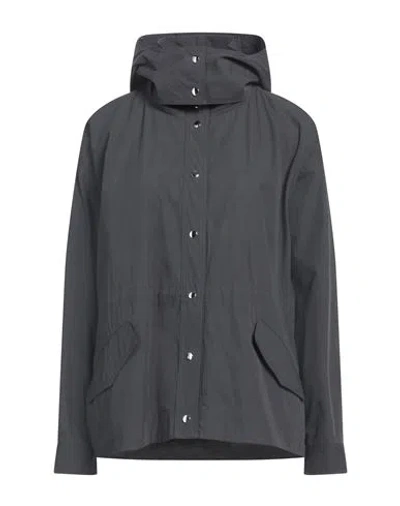 Peserico Easy Woman Jacket Lead Size 6 Cotton, Polyamide In Grey