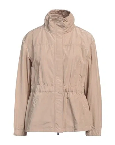 Peserico Easy Woman Jacket Light Brown Size 12 Cotton, Polyamide In Beige