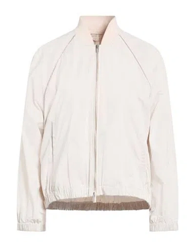 Peserico Woman Jacket Light Grey Size 6 Polyester In Brown