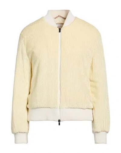 Peserico Woman Jacket Pastel Yellow Size 6 Polyamide, Viscose