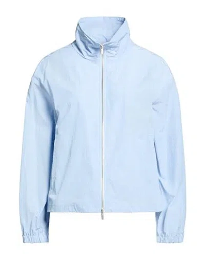Peserico Woman Jacket Sky Blue Size 6 Polyamide, Cotton, Elastane