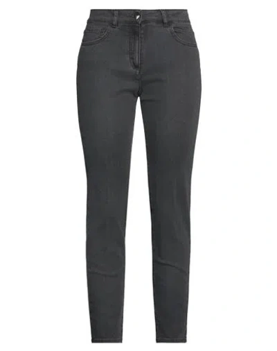 Peserico Easy Woman Jeans Black Size 8 Cotton, Elastane