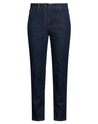 Peserico Woman Jeans Blue Size 2 Cotton, Elastane In Black