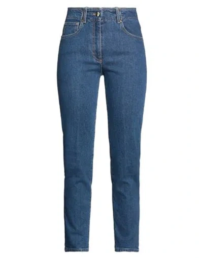 Peserico Woman Jeans Blue Size 4 Cotton, Elastane