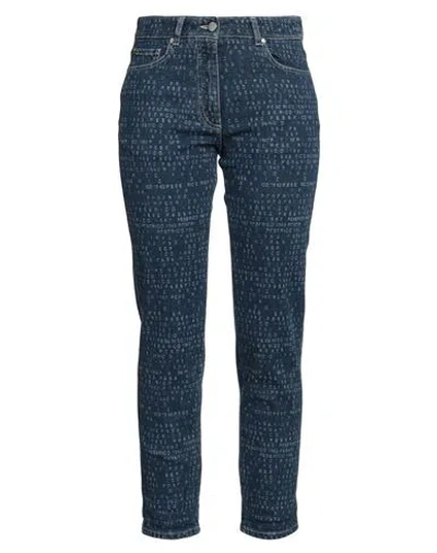 Peserico Woman Jeans Blue Size 6 Cotton, Elastane