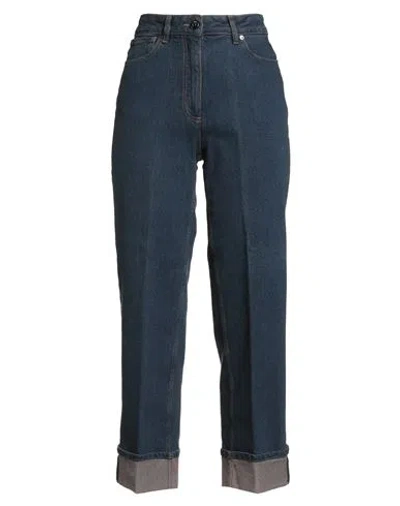 Peserico Woman Jeans Blue Size 6 Cotton, Elastane