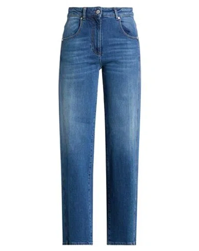Peserico Woman Jeans Blue Size 6 Cotton, Elastane