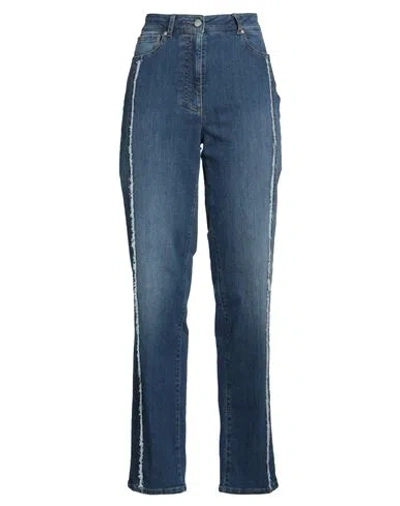 Peserico Woman Jeans Blue Size 6 Cotton, Polyester, Elastane