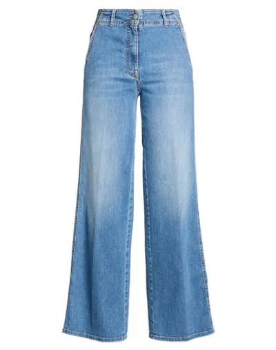 Peserico Woman Jeans Blue Size 6 Cotton, Polyester, Elastane