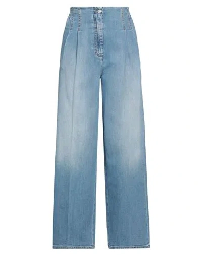 Peserico Woman Jeans Blue Size 8 Cotton, Elastane