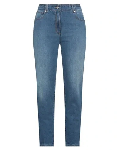 Peserico Woman Jeans Blue Size 8 Cotton, Elastane