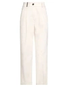 Peserico Woman Jeans Cream Size 12 Cotton, Elastane In White