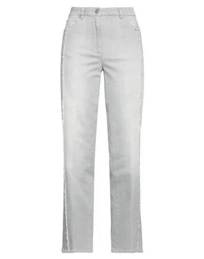 Peserico Woman Jeans Light Grey Size 6 Cotton, Elastane