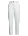 Peserico Woman Jeans Light Grey Size 8 Cotton, Elastane
