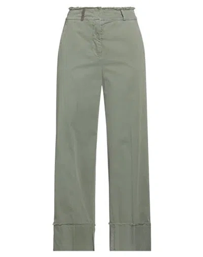 Peserico Woman Jeans Military Green Size 6 Cotton, Elastane