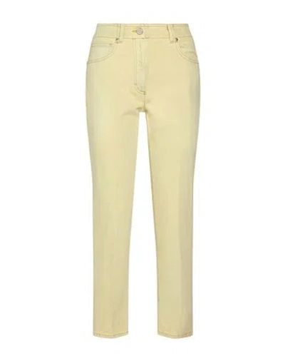 Peserico Woman Jeans Pastel Yellow Size 0 Cotton, Elastane