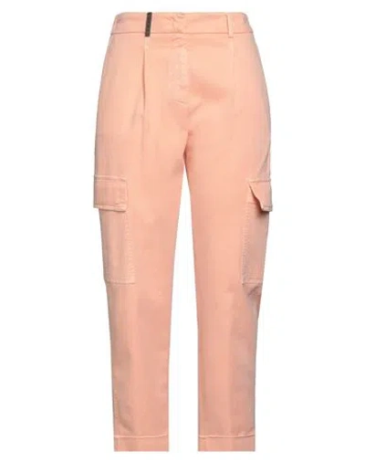 Peserico Woman Jeans Salmon Pink Size 6 Cotton, Lyocell, Elastane