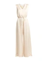 Peserico Woman Jumpsuit Beige Size 10 Viscose In Beige