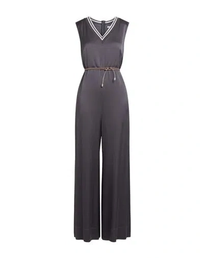 Peserico Woman Jumpsuit Grey Size 4 Viscose In Grey