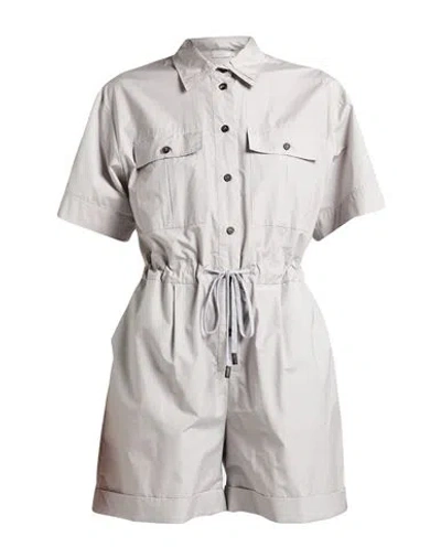 Peserico Woman Jumpsuit Light Grey Size 6 Cotton, Polyester In Gray