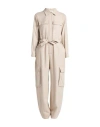 Peserico Woman Jumpsuit Sand Size 12 Viscose, Wool In Nude