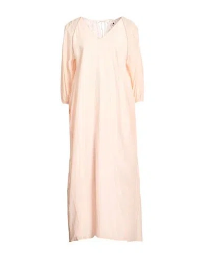 Peserico Woman Maxi Dress Apricot Size 2 Cotton In Neutral