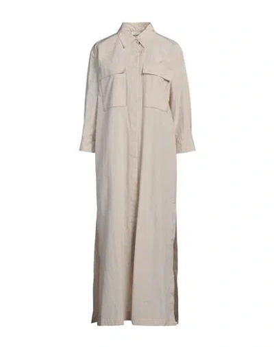 Peserico Woman Maxi Dress Beige Size 10 Cotton, Polyester