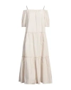 Peserico Woman Maxi Dress Beige Size 10 Cotton, Polyester
