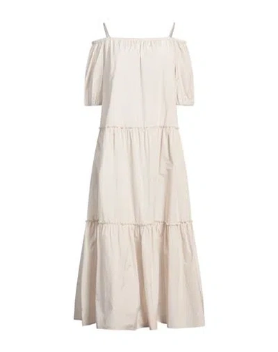 Peserico Woman Maxi Dress Beige Size 10 Cotton, Polyester