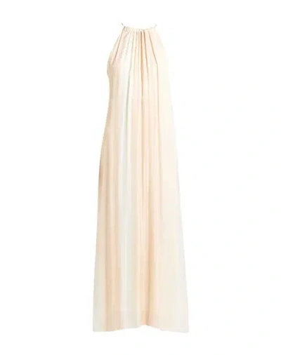 Peserico Woman Maxi Dress Beige Size 10 Viscose In Neutral
