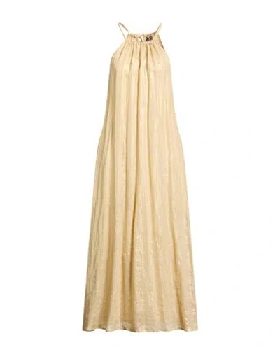 Peserico Woman Maxi Dress Beige Size 6 Ramie In Nude