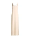Peserico Woman Maxi Dress Beige Size 6 Viscose In Beige
