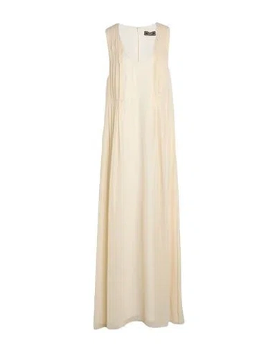 Peserico Woman Maxi Dress Beige Size 8 Polyester In Neutral