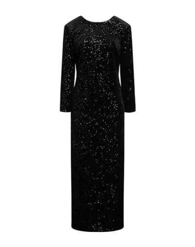 Peserico Woman Maxi Dress Black Size 6 Polyester, Elastane In Black