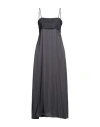 Peserico Woman Maxi Dress Charcoal Size 6 Viscose, Linen In Grey