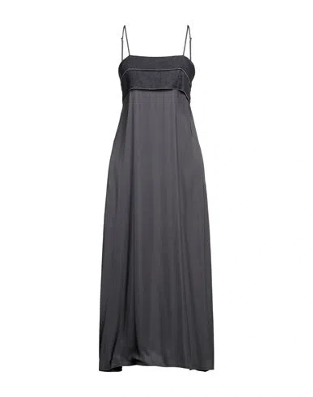 Peserico Woman Maxi Dress Charcoal Size 6 Viscose, Linen In Grey | ModeSens