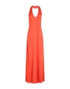 Peserico Woman Maxi Dress Coral Size 6 Viscose In Red