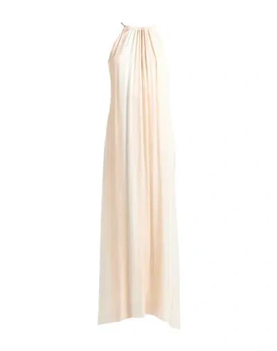 Peserico Woman Maxi Dress Cream Size 12 Polyester In White