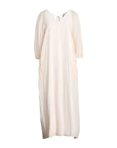 Peserico Woman Maxi Dress Ivory Size 4 Cotton In Pink
