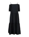 Peserico Woman Maxi Dress Midnight Blue Size 10 Cotton, Polyester