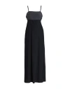 Peserico Woman Maxi Dress Midnight Blue Size 8 Acetate, Silk, Metallic Fiber, Merino Wool, Cashmere