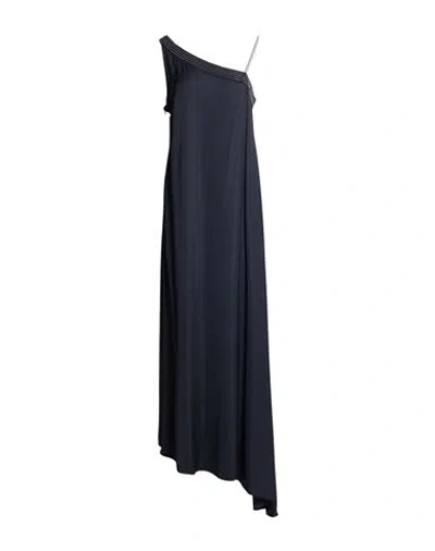 Peserico Woman Maxi Dress Midnight Blue Size 8 Viscose