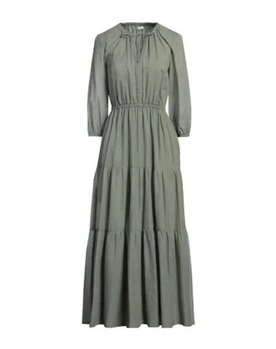 Peserico Woman Maxi Dress Sage Green Size 2 Cotton