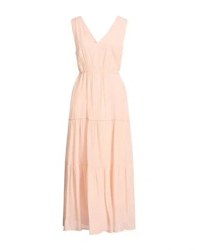 Peserico Woman Maxi Dress Salmon Pink Size 2 Cotton