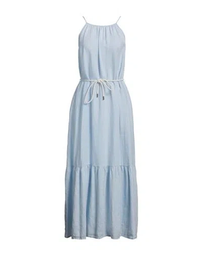 Peserico Woman Maxi Dress Sky Blue Size 6 Linen