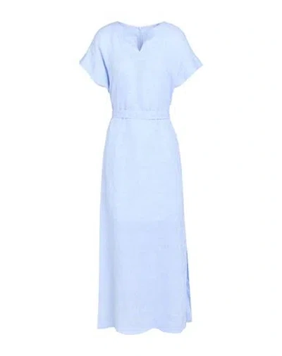 Peserico Woman Maxi Dress Sky Blue Size 8 Linen