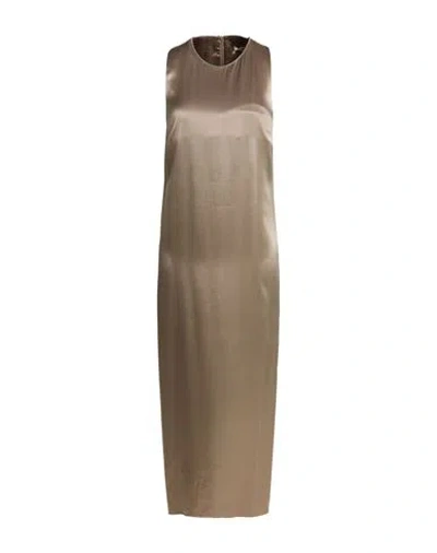 Peserico Woman Maxi Dress Taupe Size 2 Viscose In Brown