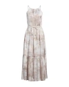 Peserico Woman Maxi Dress Taupe Size 8 Polyester In Grey